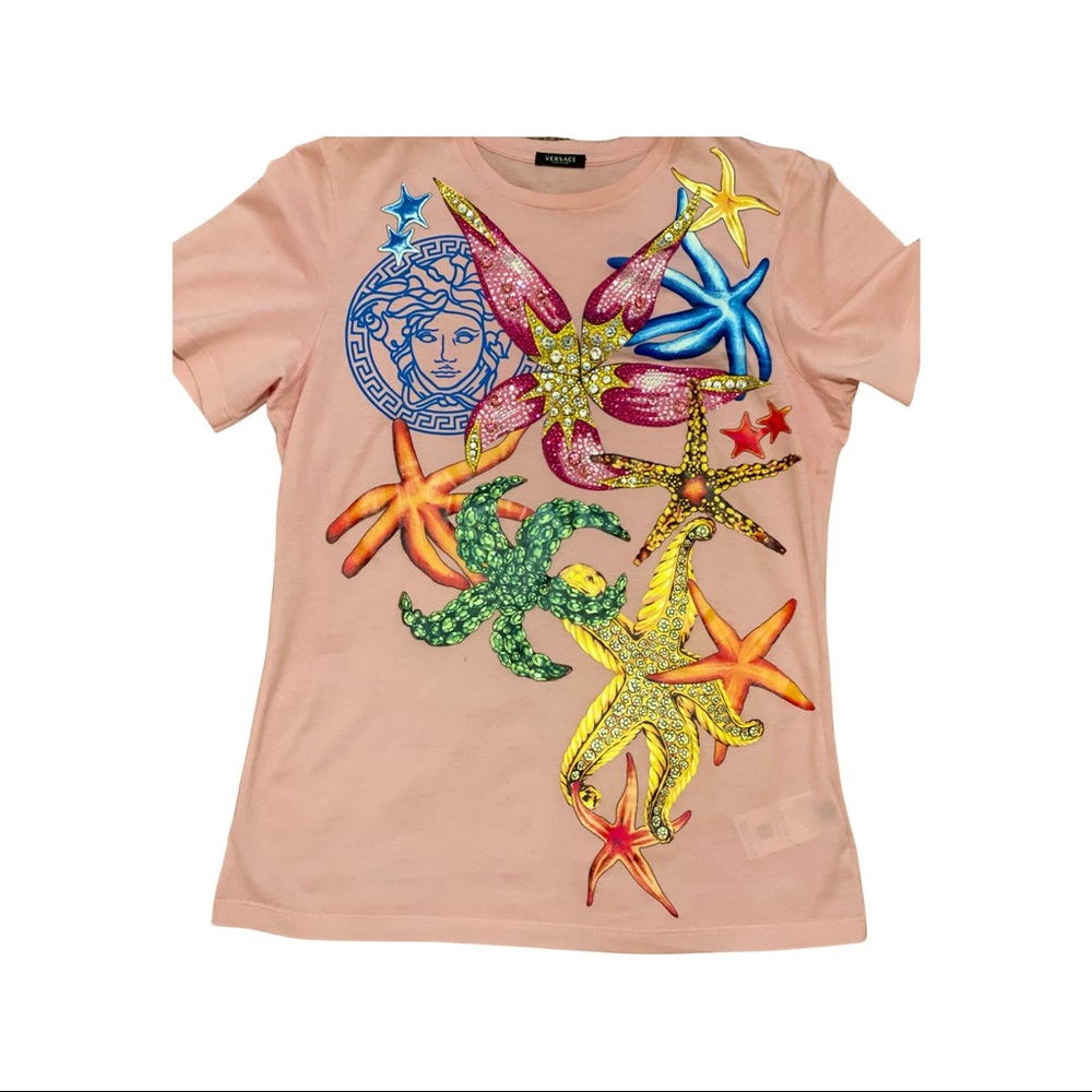 Versace Embroidered T Shirt